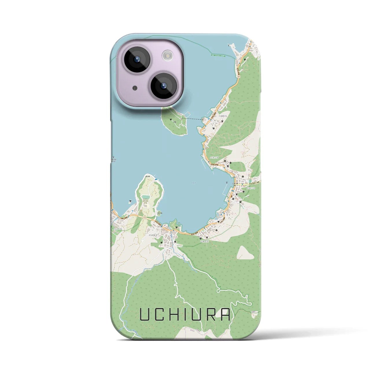 【内浦(静岡県)】地図柄iPhoneケース(バックカバータイプ)