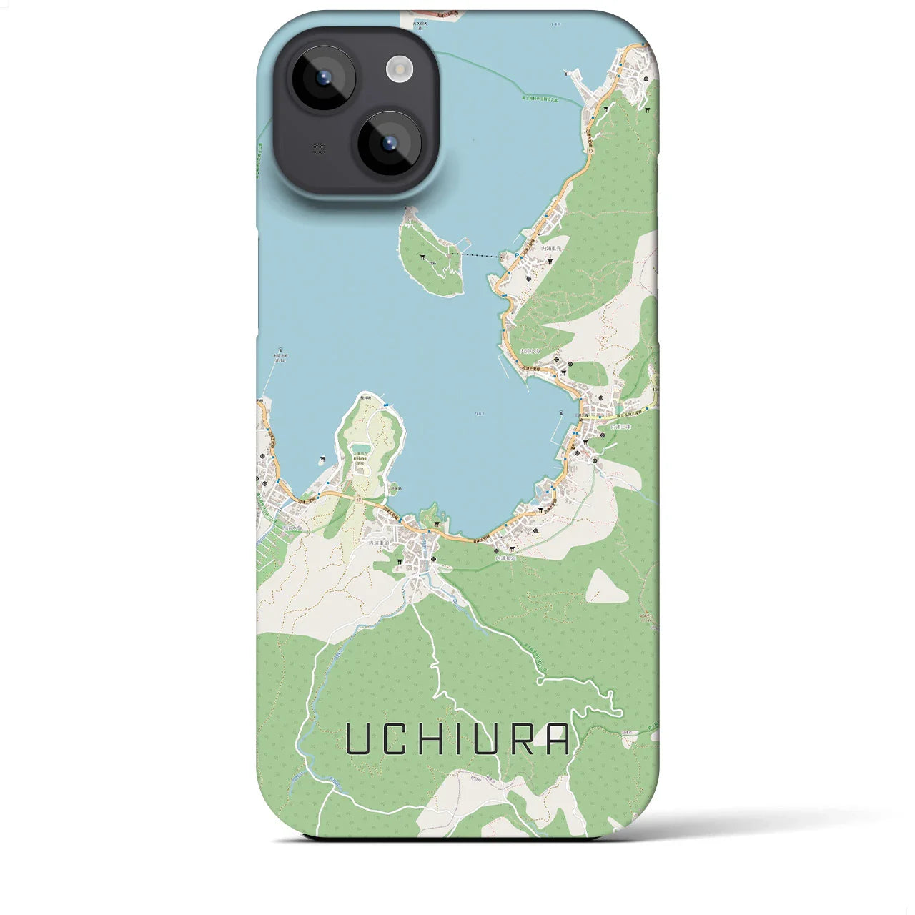 【内浦(静岡県)】地図柄iPhoneケース(バックカバータイプ)