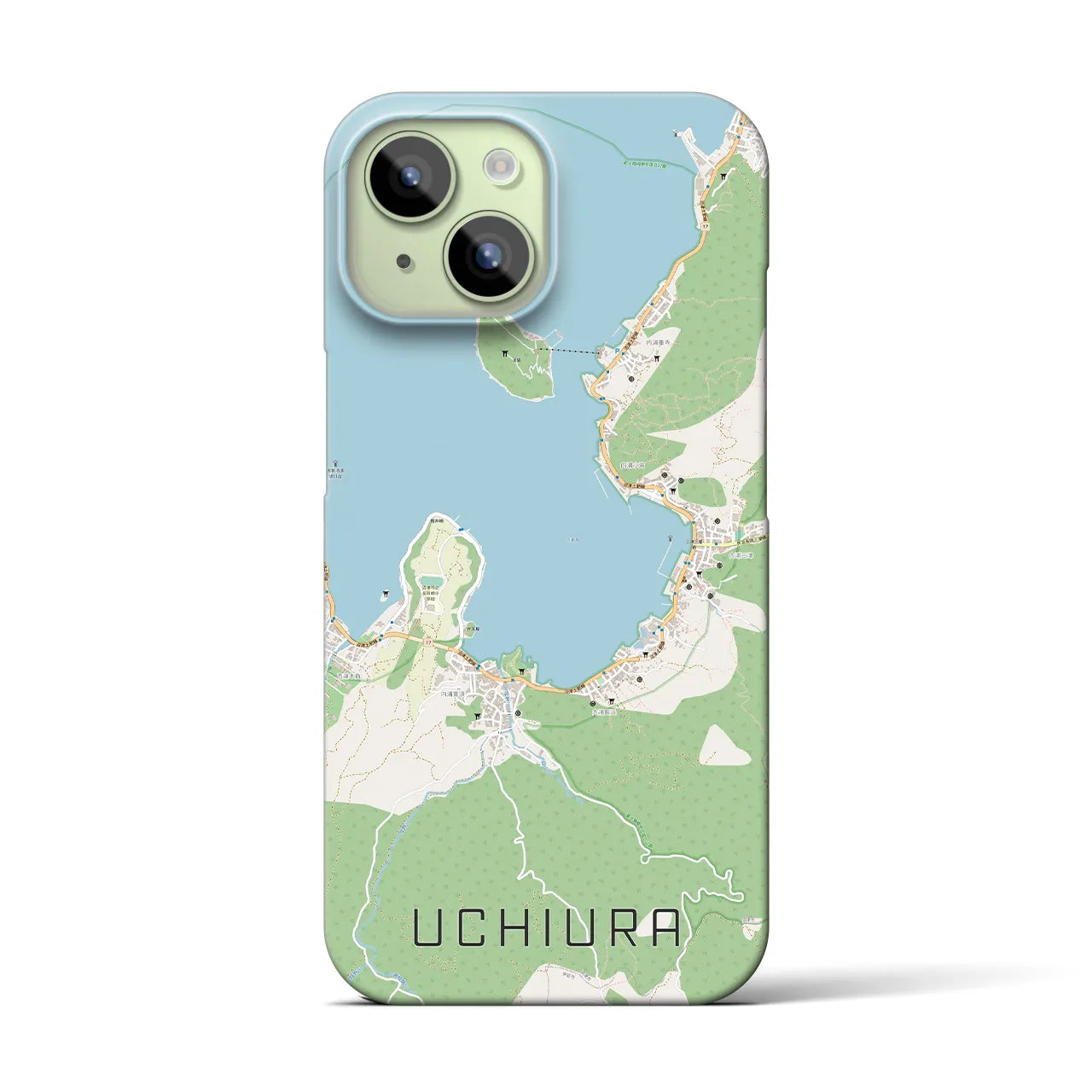 【内浦(静岡県)】地図柄iPhoneケース(バックカバータイプ)