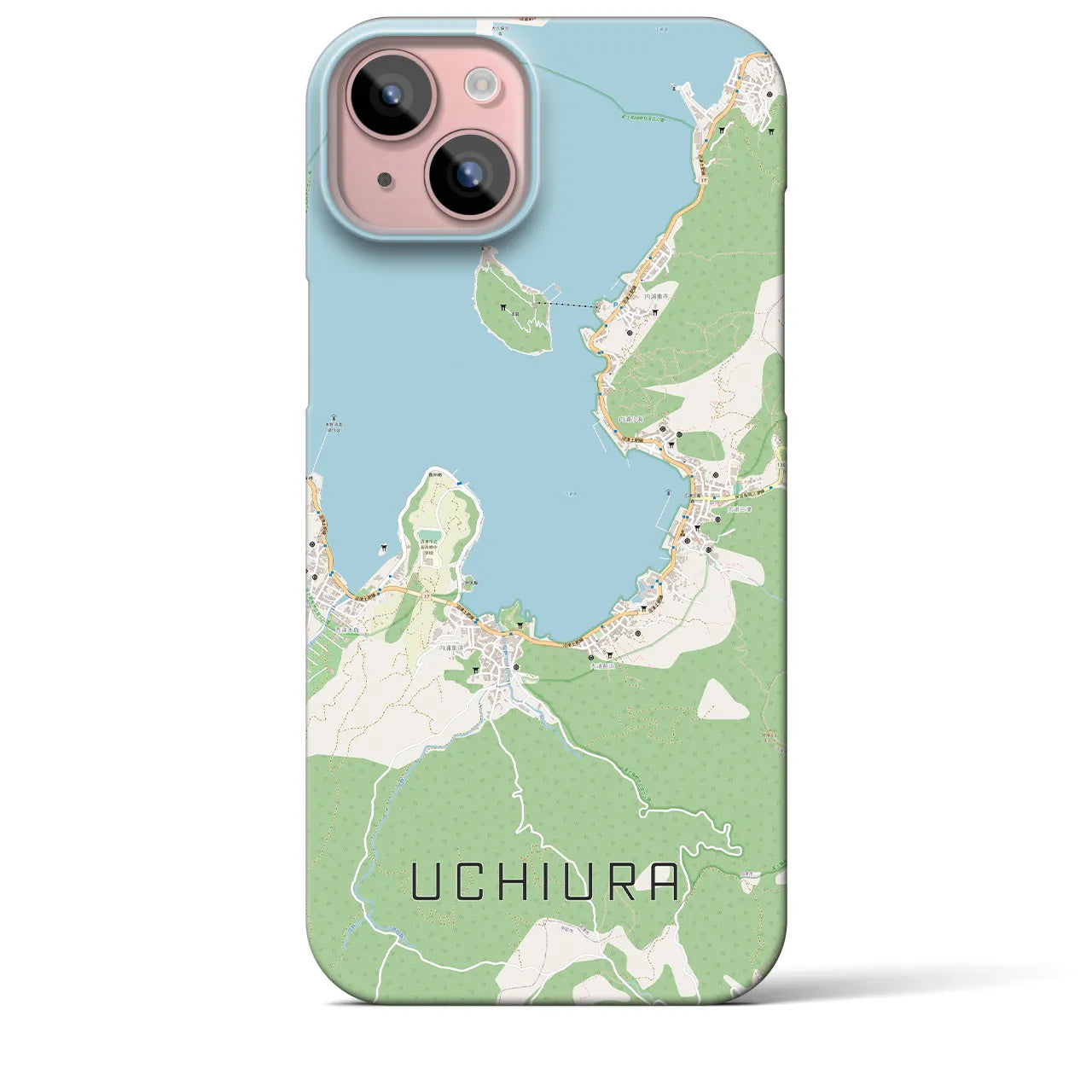 【内浦(静岡県)】地図柄iPhoneケース(バックカバータイプ)