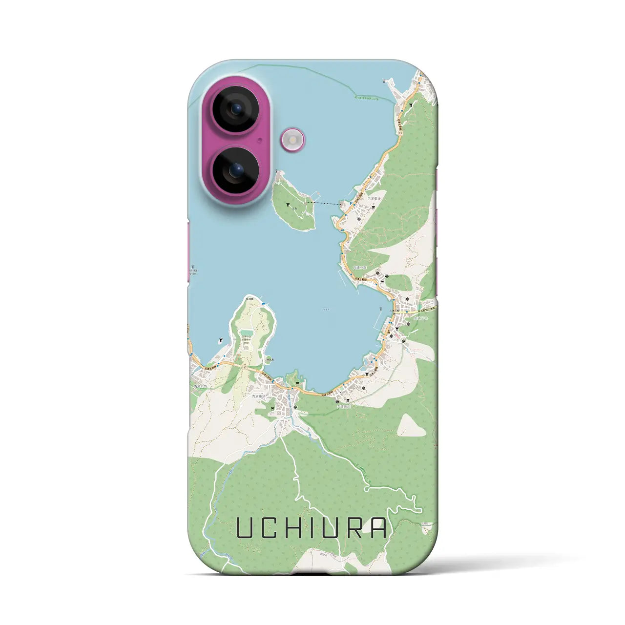 【内浦(静岡県)】地図柄iPhoneケース(バックカバータイプ)
