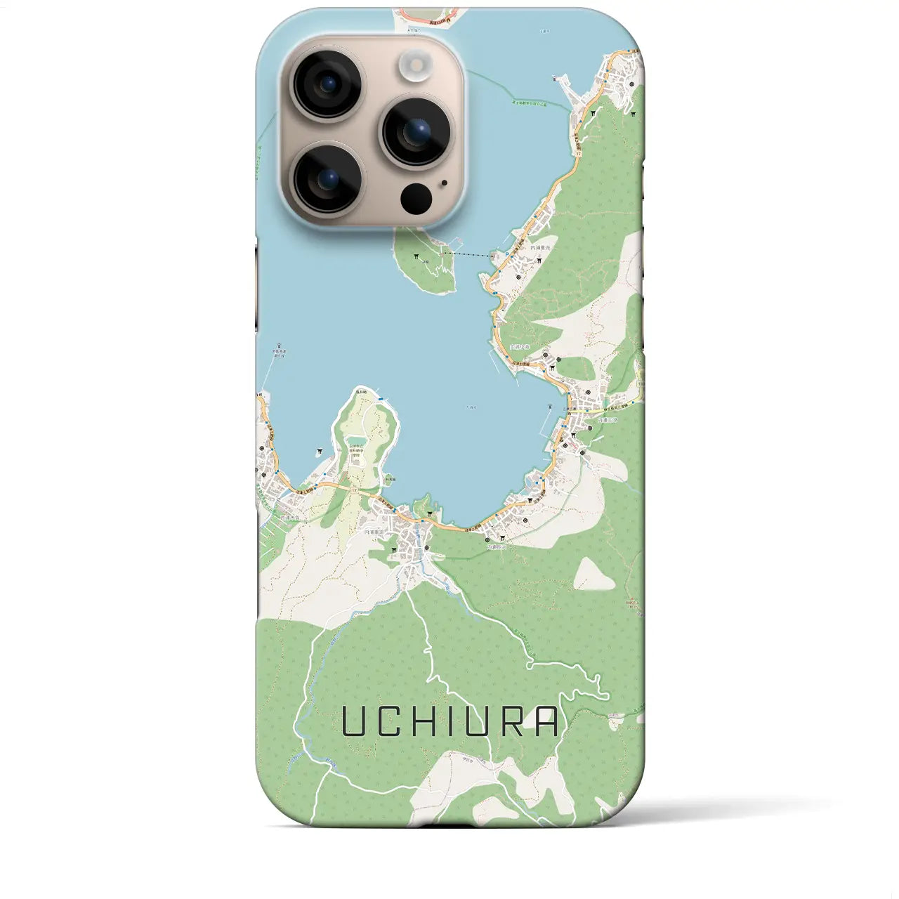 【内浦(静岡県)】地図柄iPhoneケース(バックカバータイプ)