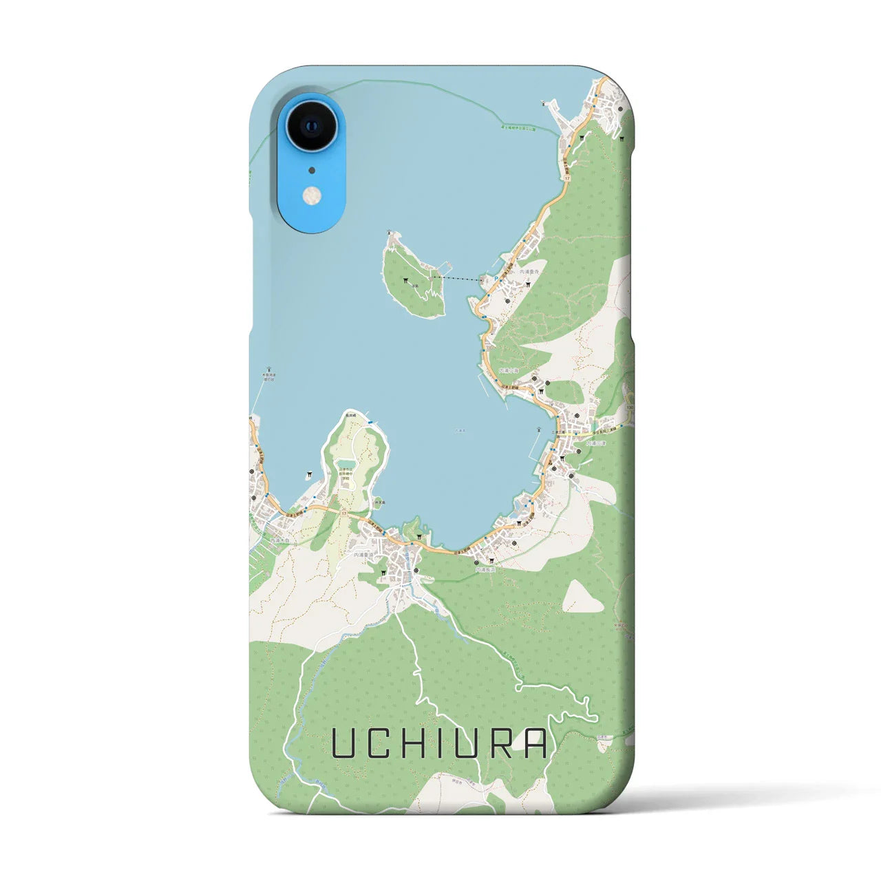 【内浦(静岡県)】地図柄iPhoneケース(バックカバータイプ)