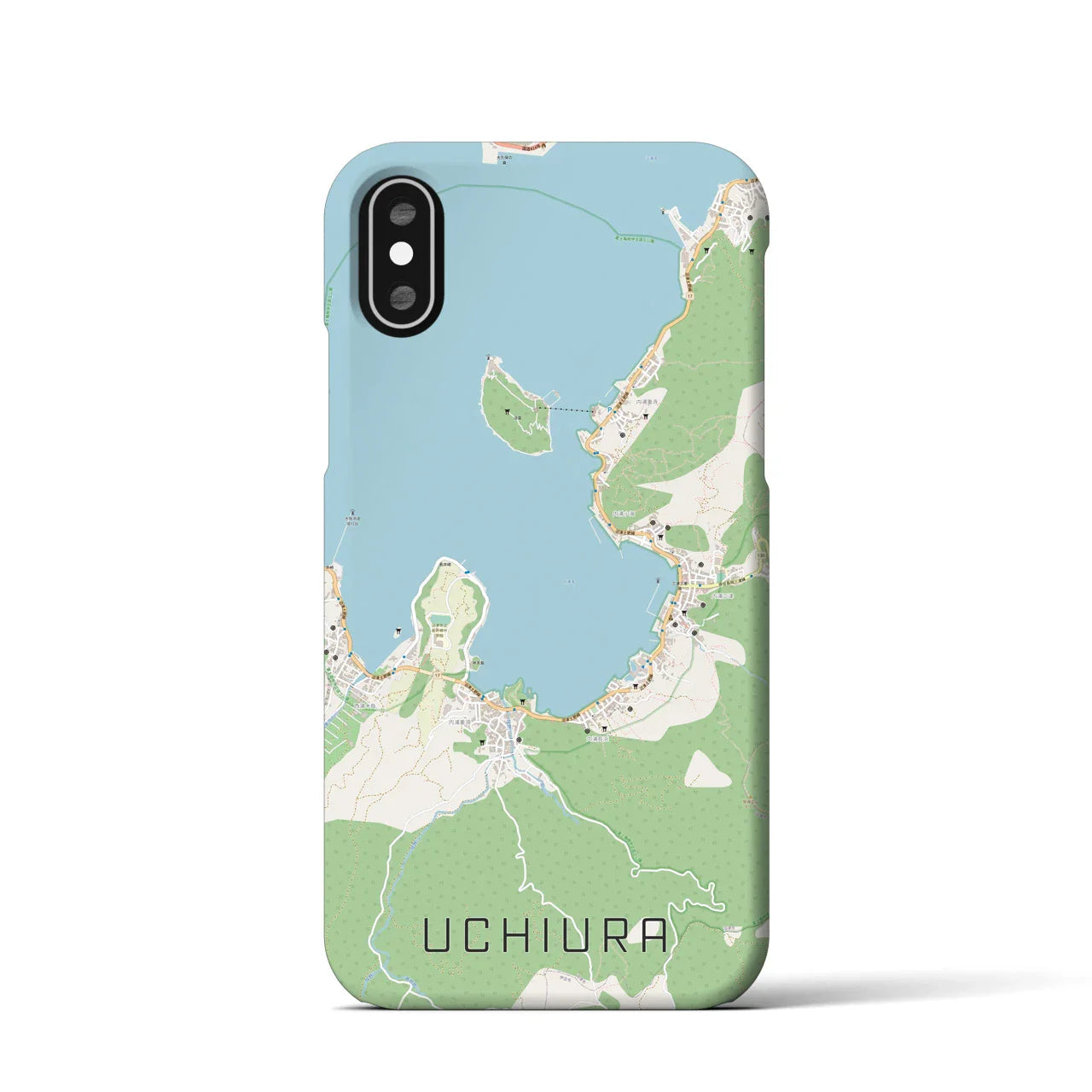 【内浦(静岡県)】地図柄iPhoneケース(バックカバータイプ)