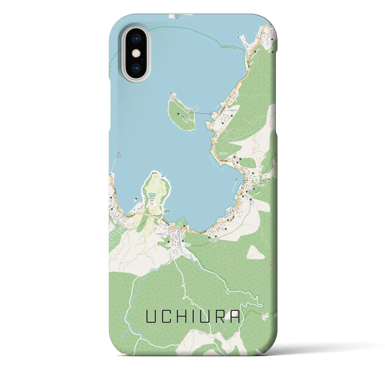 【内浦(静岡県)】地図柄iPhoneケース(バックカバータイプ)