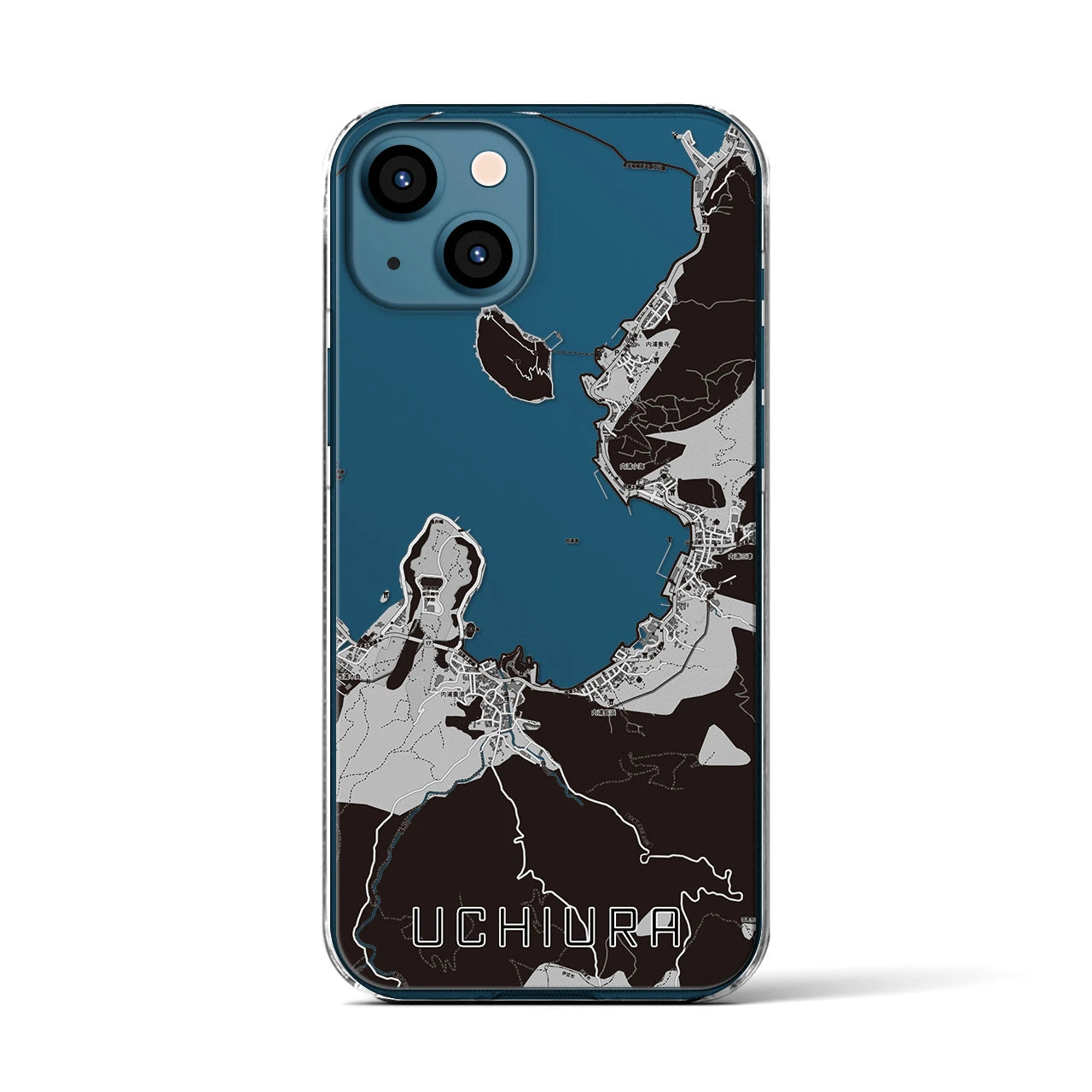 【内浦(静岡県)】地図柄iPhoneケース(クリアタイプ)