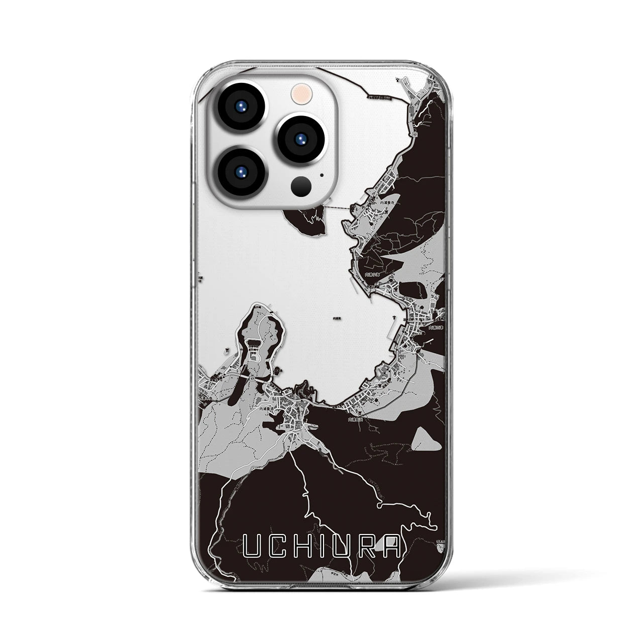 【内浦(静岡県)】地図柄iPhoneケース(クリアタイプ)