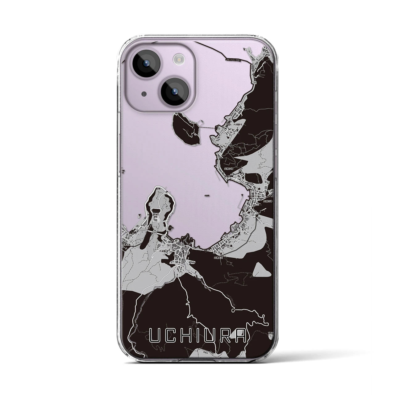 【内浦(静岡県)】地図柄iPhoneケース(クリアタイプ)