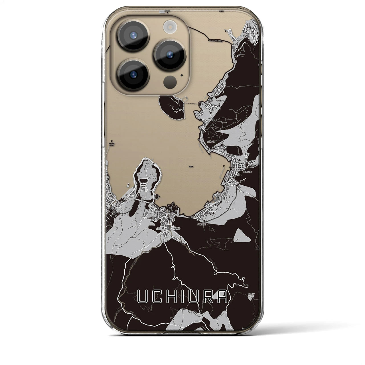 【内浦(静岡県)】地図柄iPhoneケース(クリアタイプ)