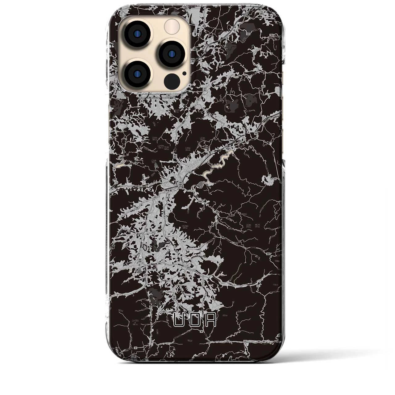 【宇陀(奈良県)】地図柄iPhoneケース(クリアタイプ)モノトーン・iPhone 12 Pro Max 用