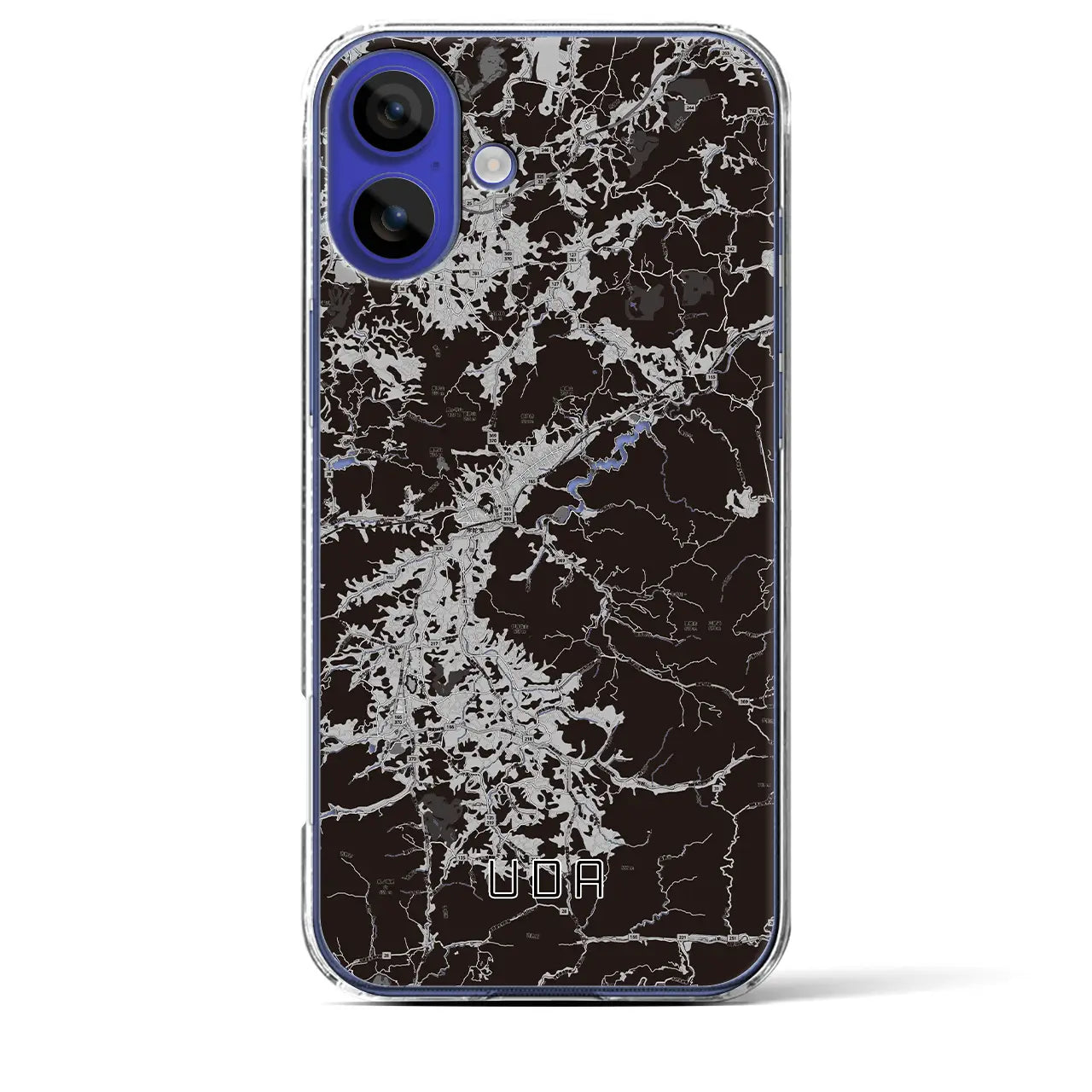 【宇陀(奈良県)】地図柄iPhoneケース(クリアタイプ)モノトーン・iPhone 16 Pro Max 用