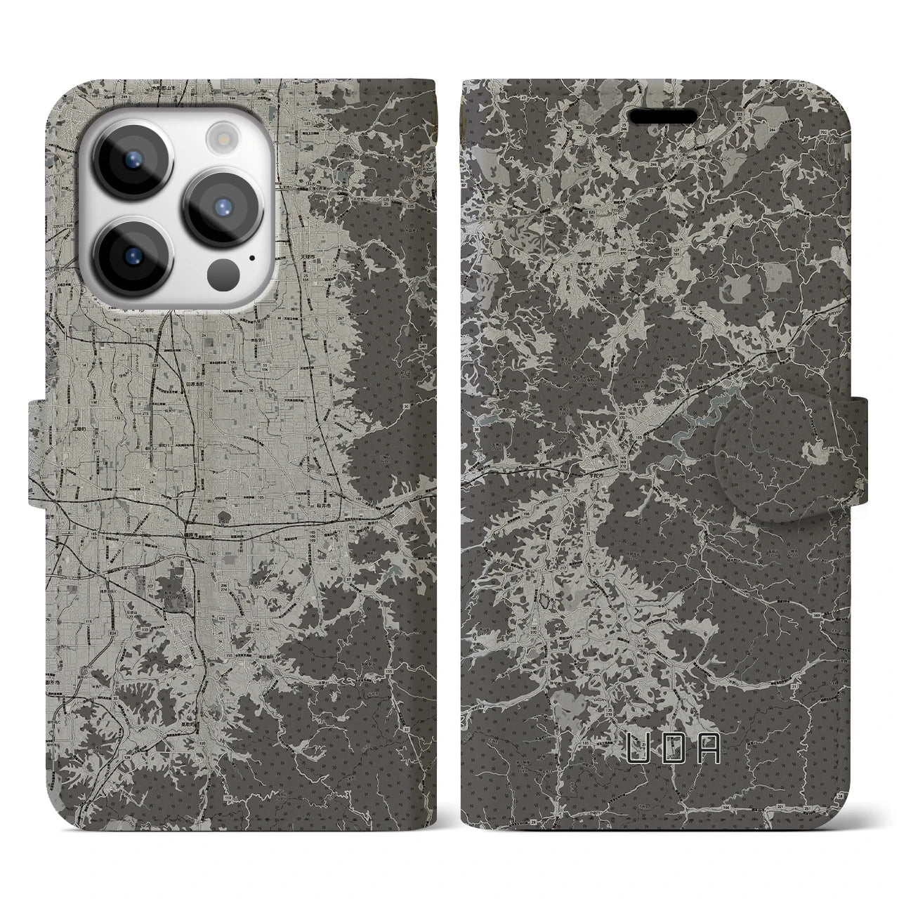 【宇陀(奈良県)】地図柄iPhoneケース(手帳タイプ)