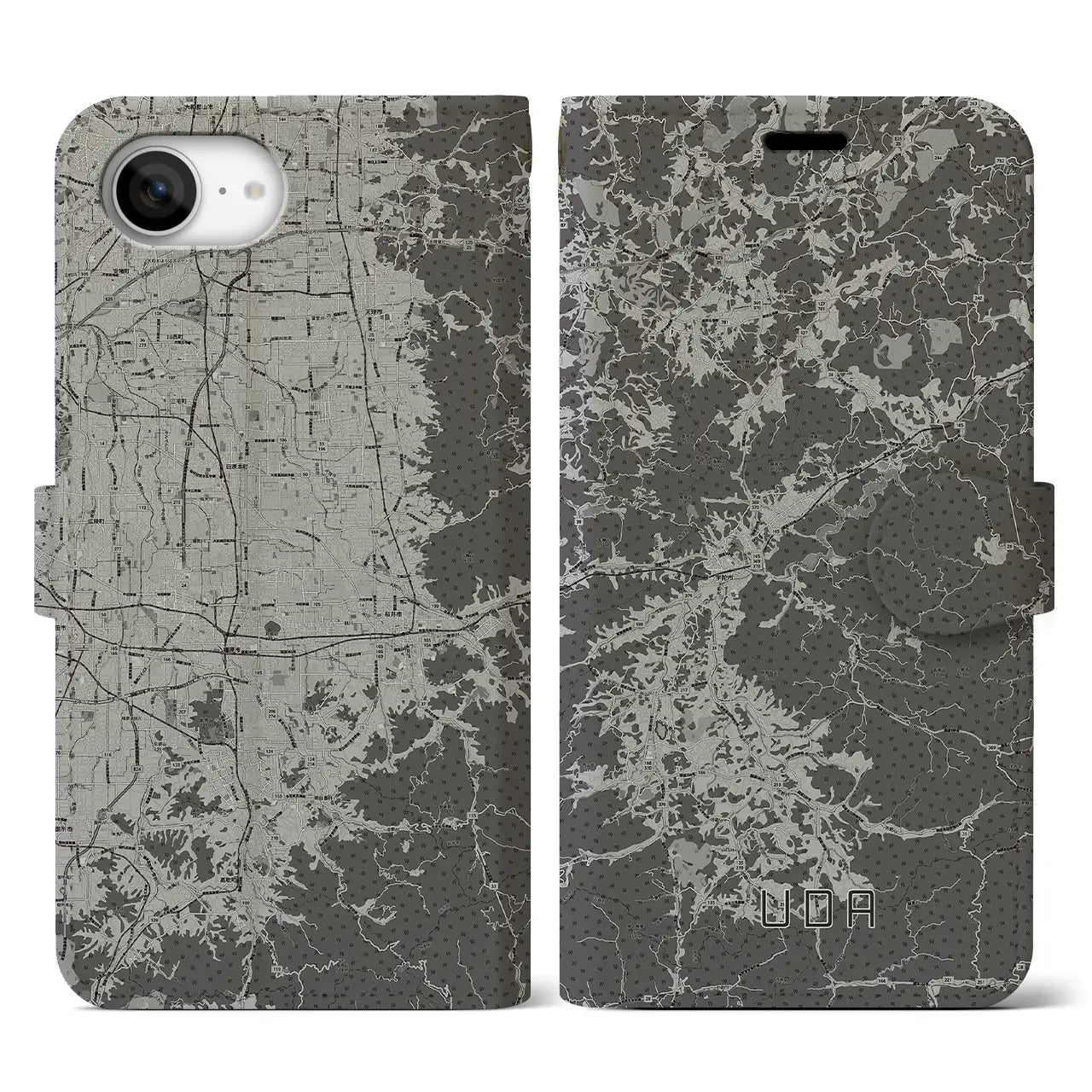 【宇陀(奈良県)】地図柄iPhoneケース(手帳タイプ)