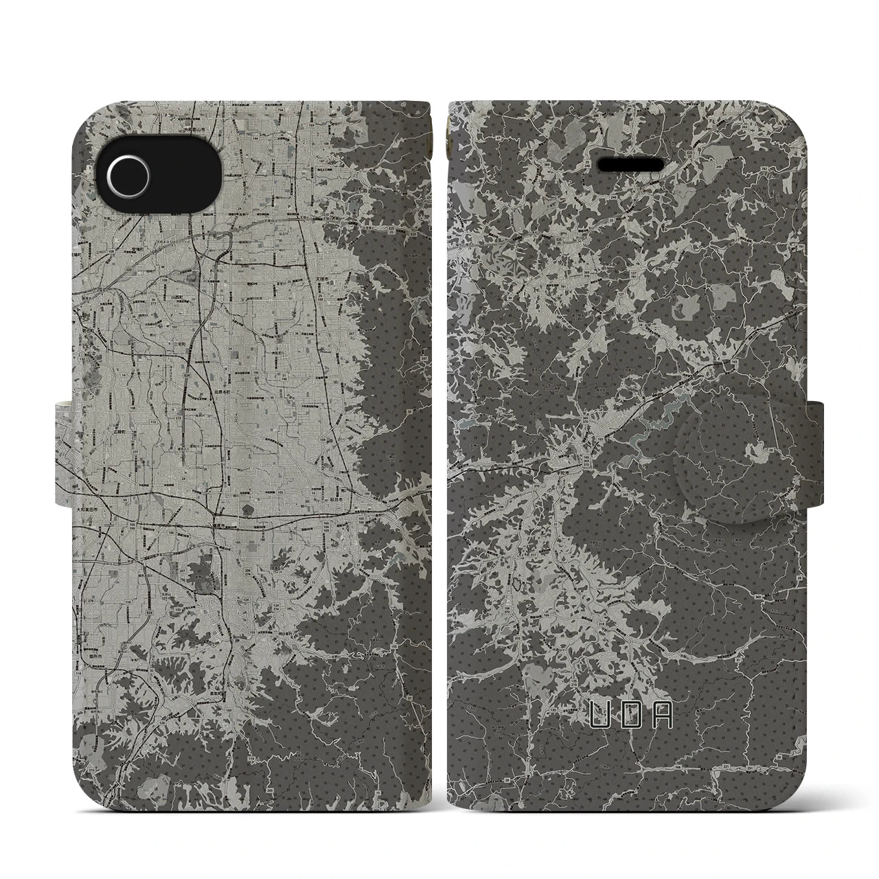 【宇陀(奈良県)】地図柄iPhoneケース(手帳タイプ)