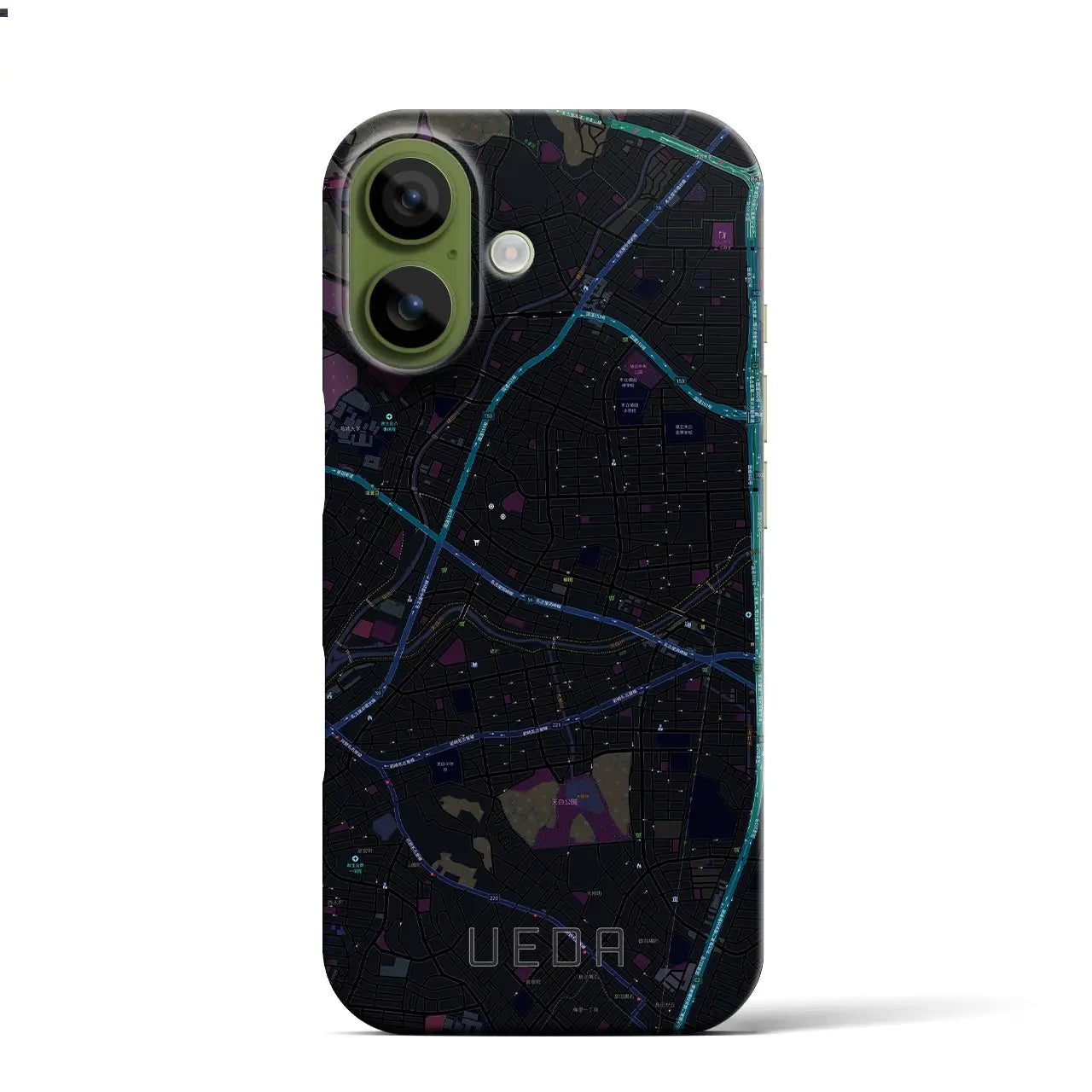 【植田(愛知県)】地図柄iPhoneケース(バックカバータイプ)