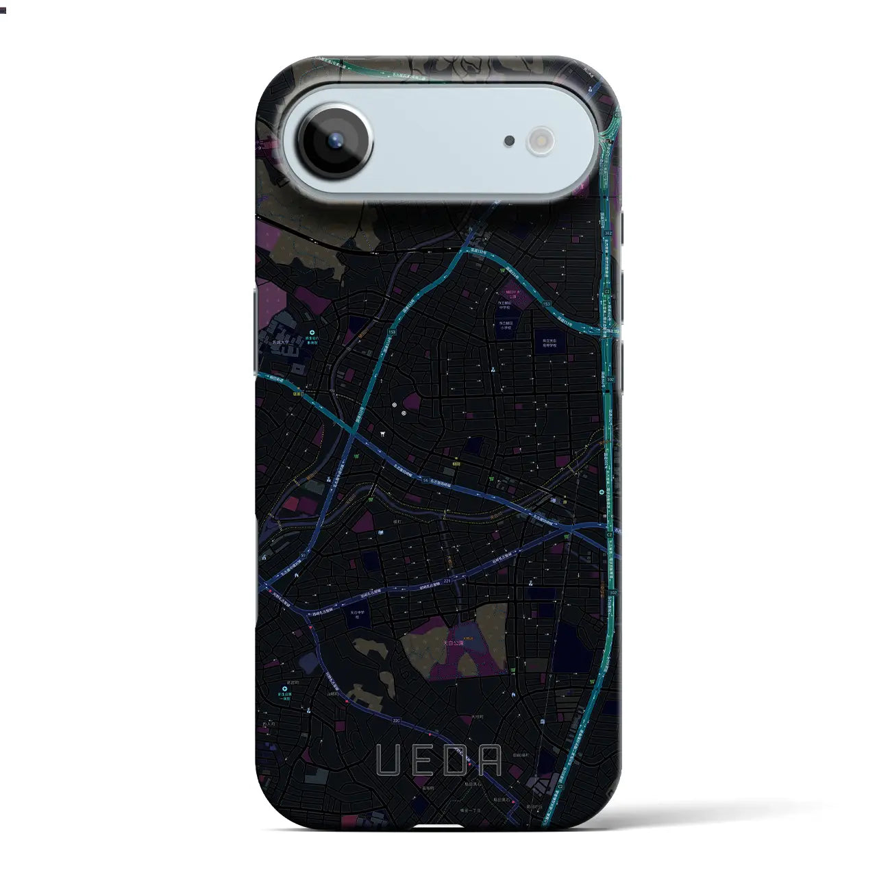 【植田(愛知県)】地図柄iPhoneケース(バックカバータイプ)