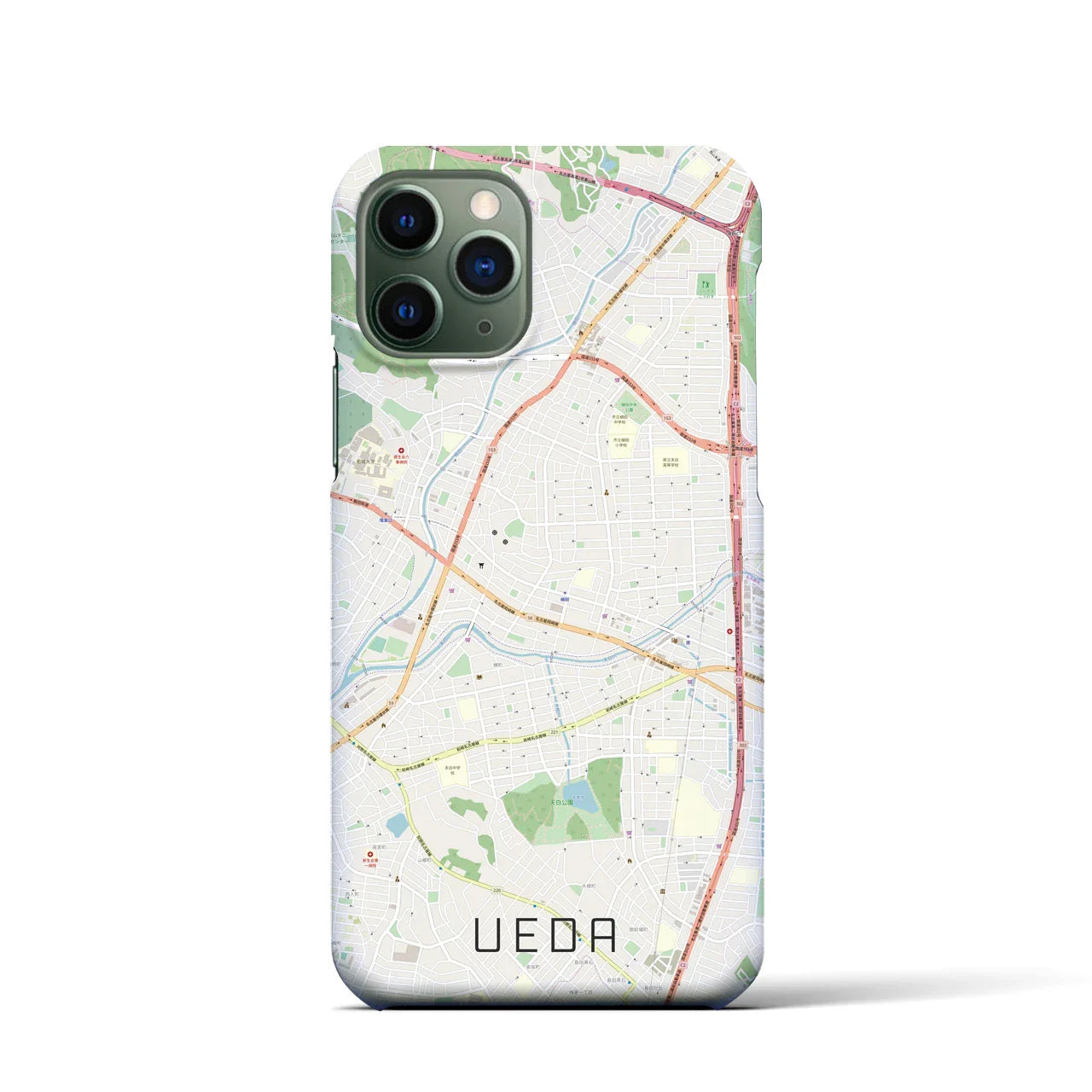 【植田(愛知県)】地図柄iPhoneケース(バックカバータイプ)