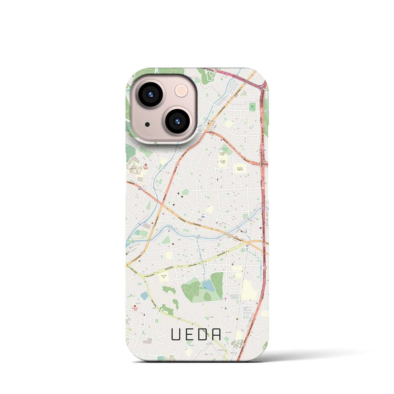 【植田(愛知県)】地図柄iPhoneケース(バックカバータイプ)