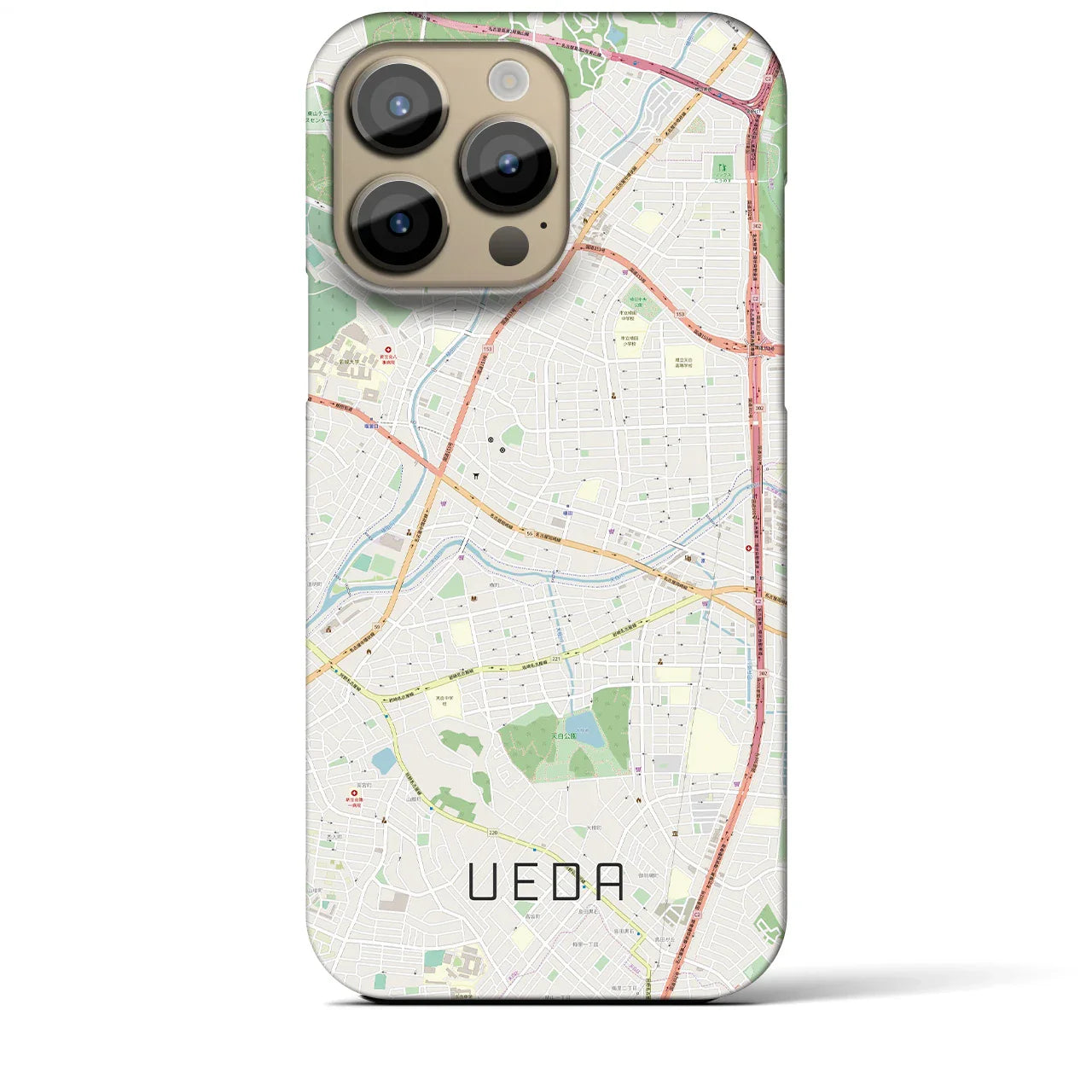 【植田(愛知県)】地図柄iPhoneケース(バックカバータイプ)