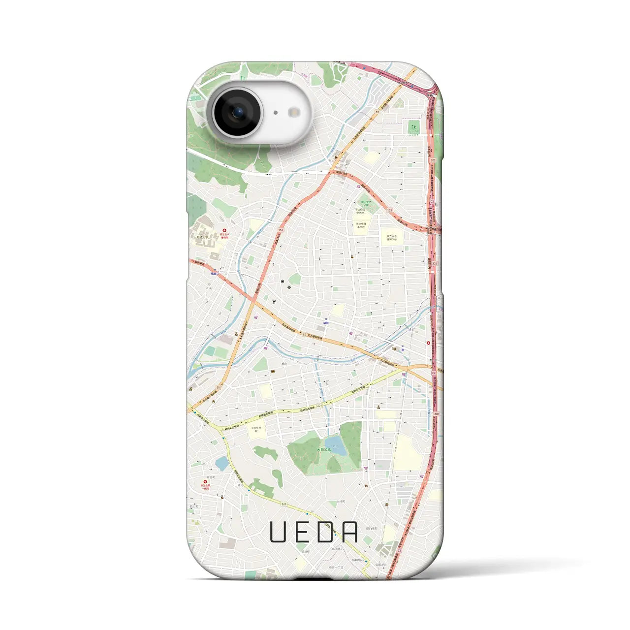 【植田(愛知県)】地図柄iPhoneケース(バックカバータイプ)
