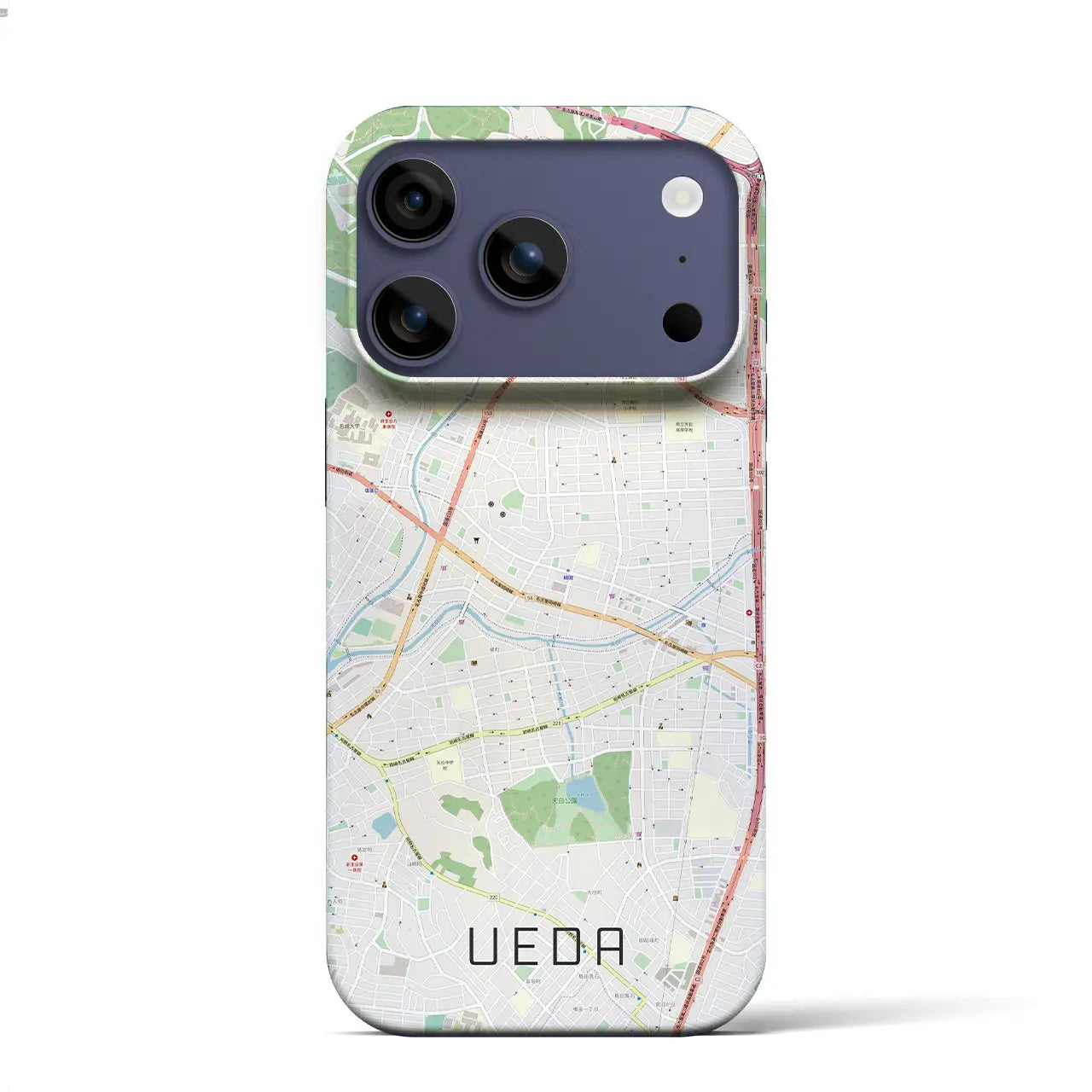 【植田(愛知県)】地図柄iPhoneケース(バックカバータイプ)