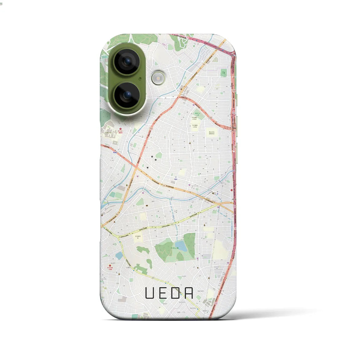 【植田(愛知県)】地図柄iPhoneケース(バックカバータイプ)ナチュラル・iPhone 17 Pro Max 用