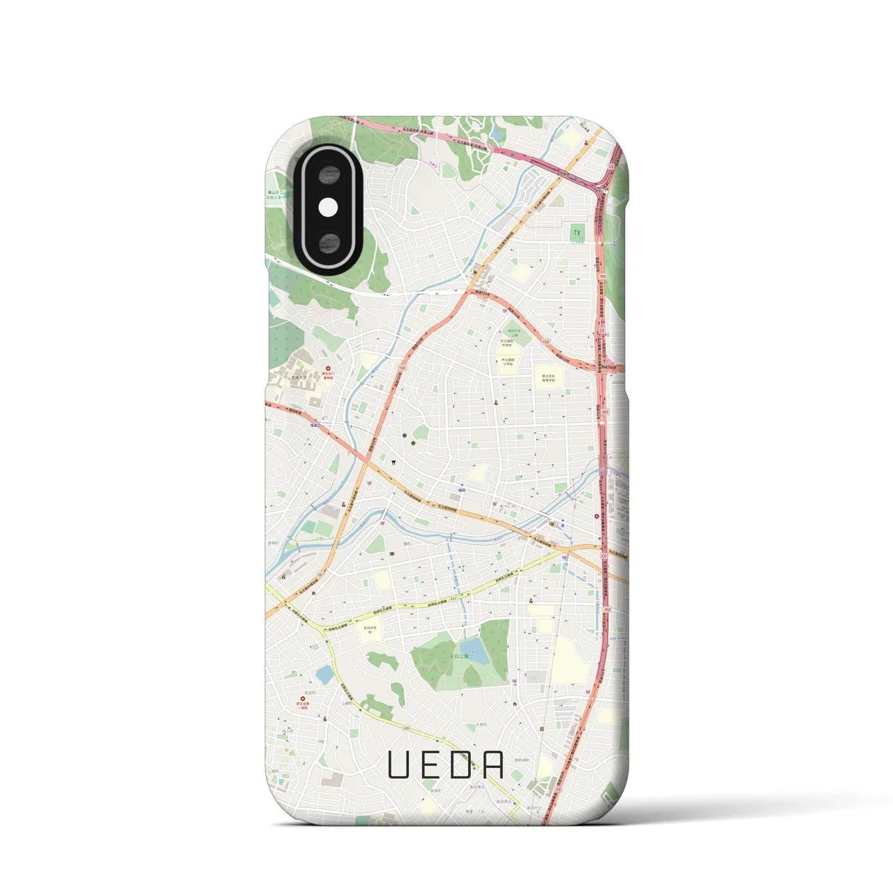 【植田(愛知県)】地図柄iPhoneケース(バックカバータイプ)