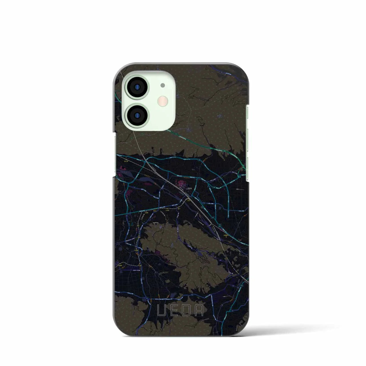 【上田(長野県)】地図柄iPhoneケース(バックカバータイプ)
