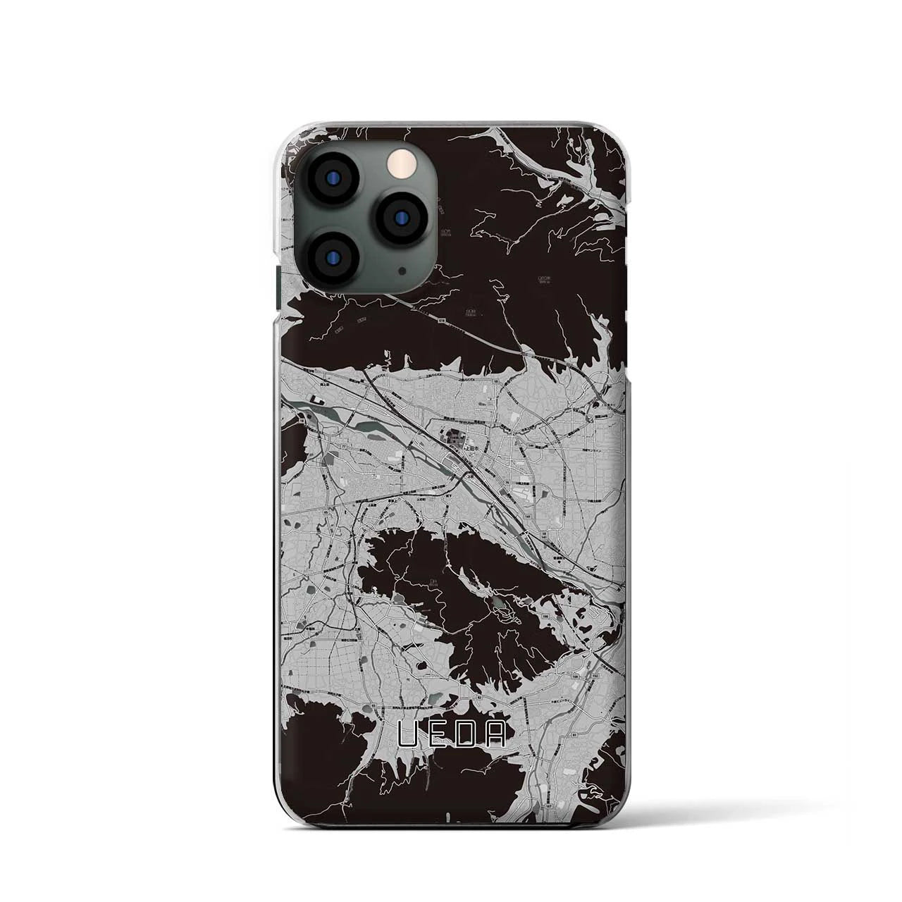 【上田(長野県)】地図柄iPhoneケース(クリアタイプ)