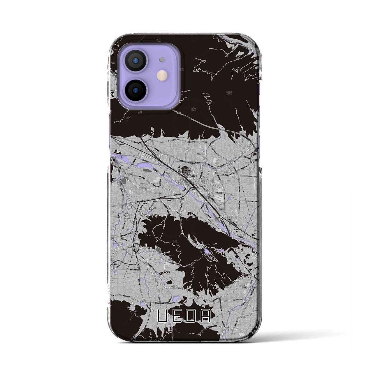 【上田(長野県)】地図柄iPhoneケース(クリアタイプ)