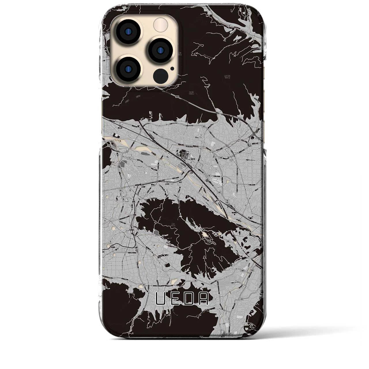 【上田(長野県)】地図柄iPhoneケース(クリアタイプ)