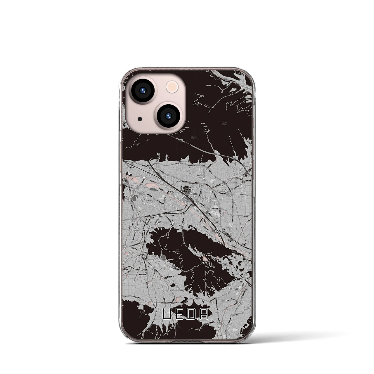 【上田(長野県)】地図柄iPhoneケース(クリアタイプ)