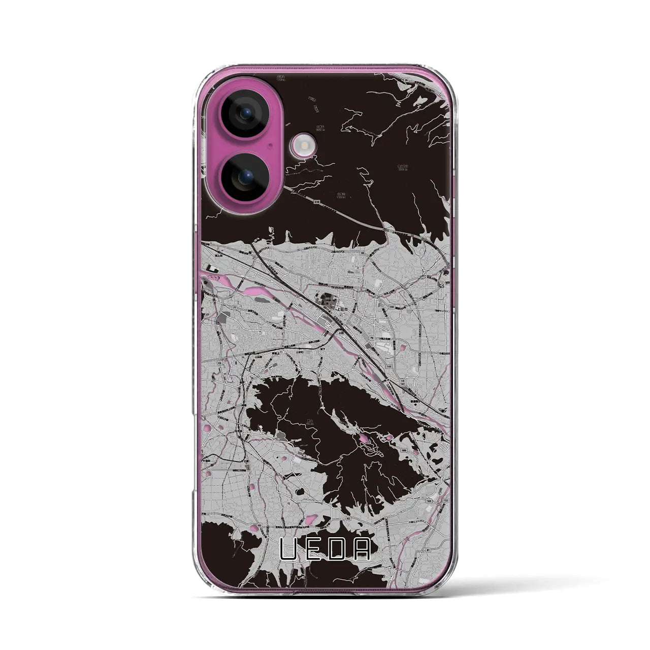 【上田(長野県)】地図柄iPhoneケース(クリアタイプ)