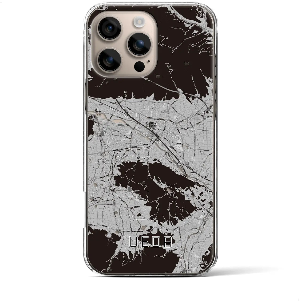 【上田(長野県)】地図柄iPhoneケース(クリアタイプ)