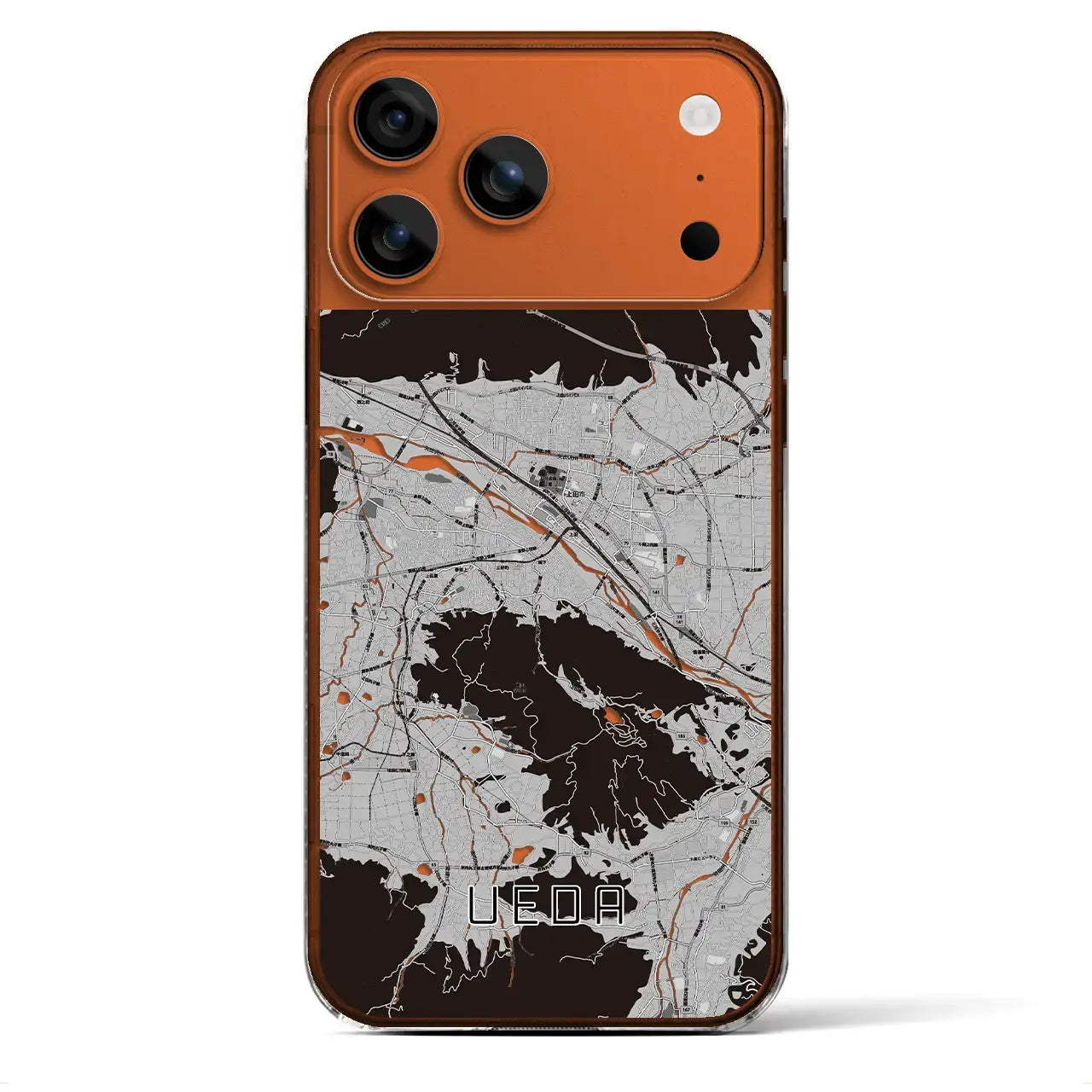 【上田(長野県)】地図柄iPhoneケース(クリアタイプ)