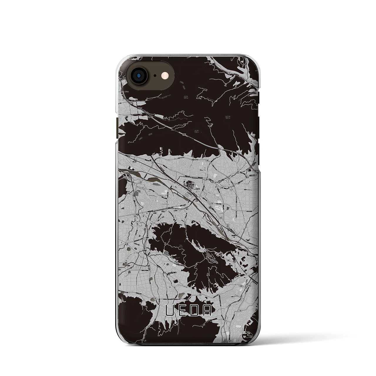 【上田(長野県)】地図柄iPhoneケース(クリアタイプ)