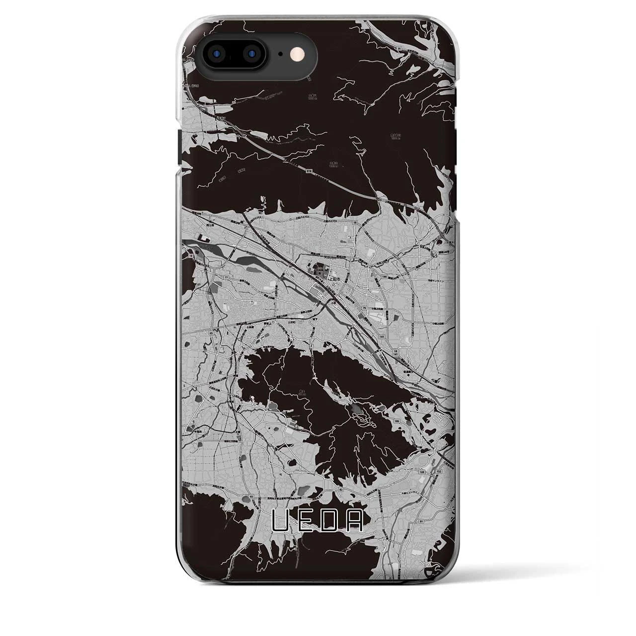 【上田(長野県)】地図柄iPhoneケース(クリアタイプ)