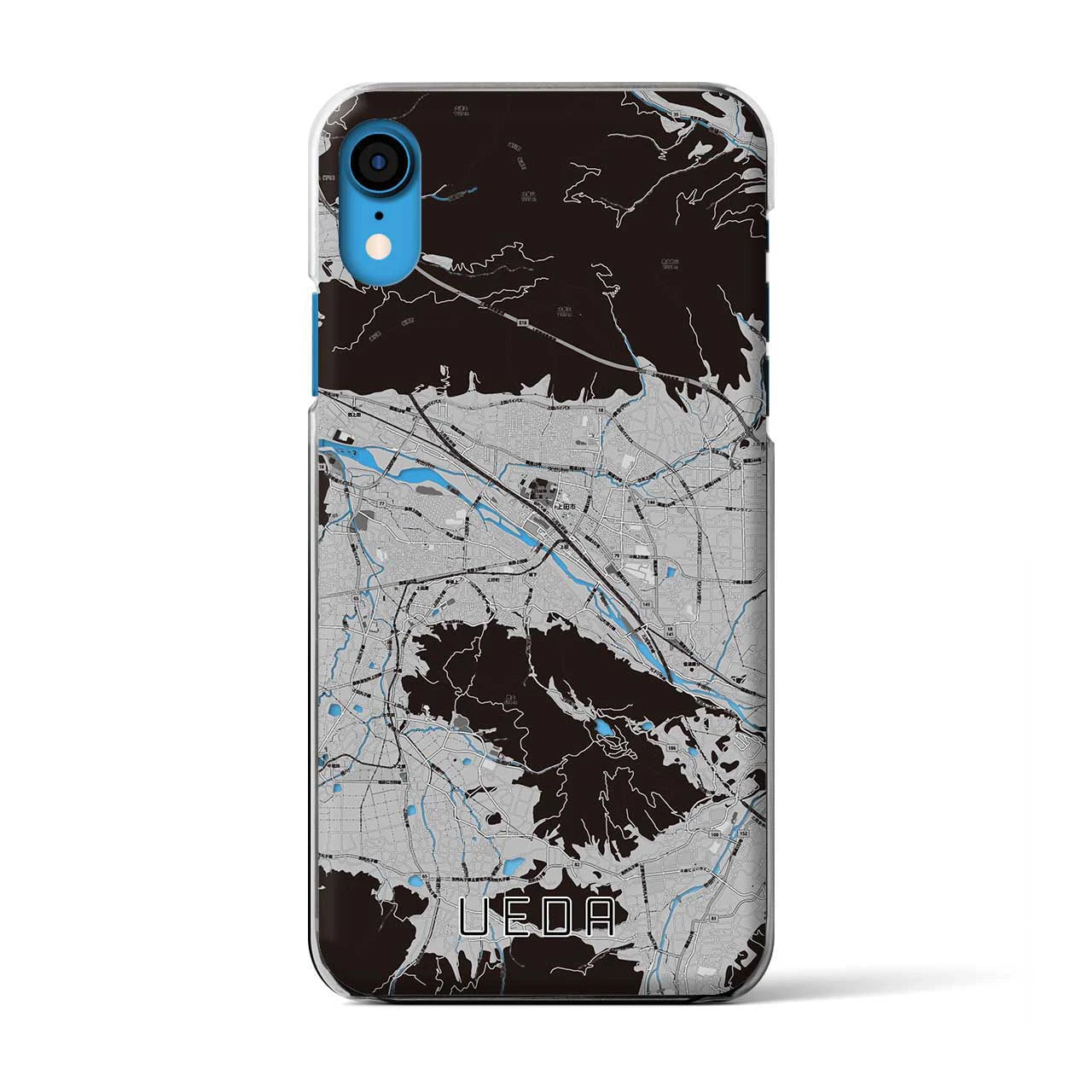 【上田(長野県)】地図柄iPhoneケース(クリアタイプ)