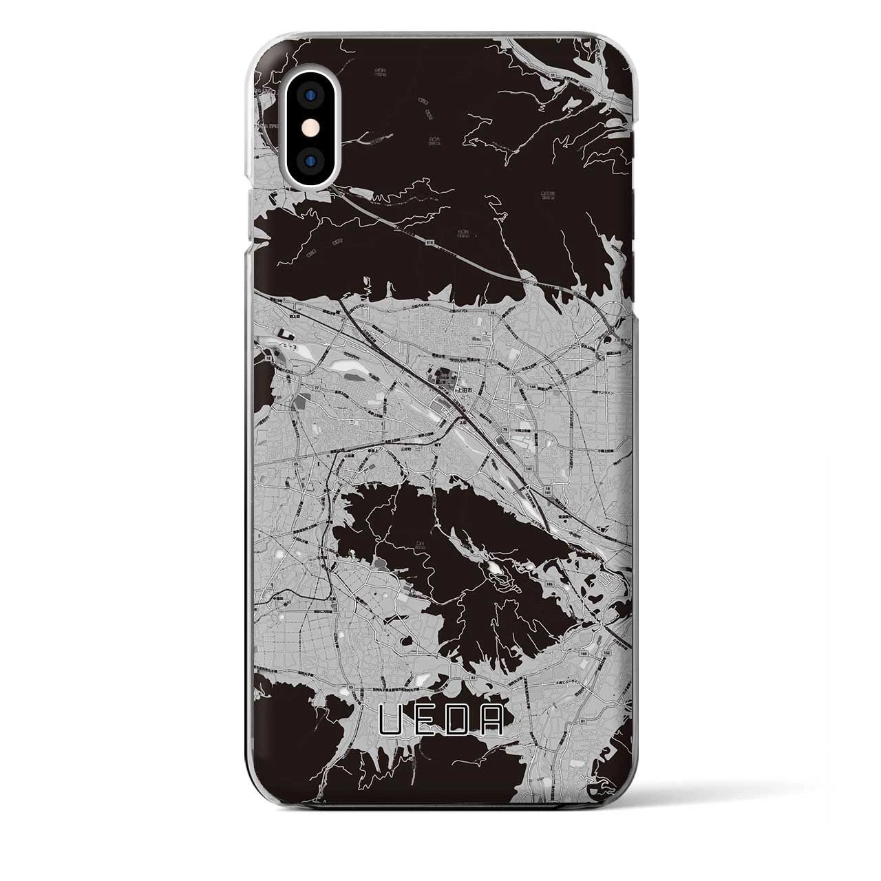 【上田(長野県)】地図柄iPhoneケース(クリアタイプ)