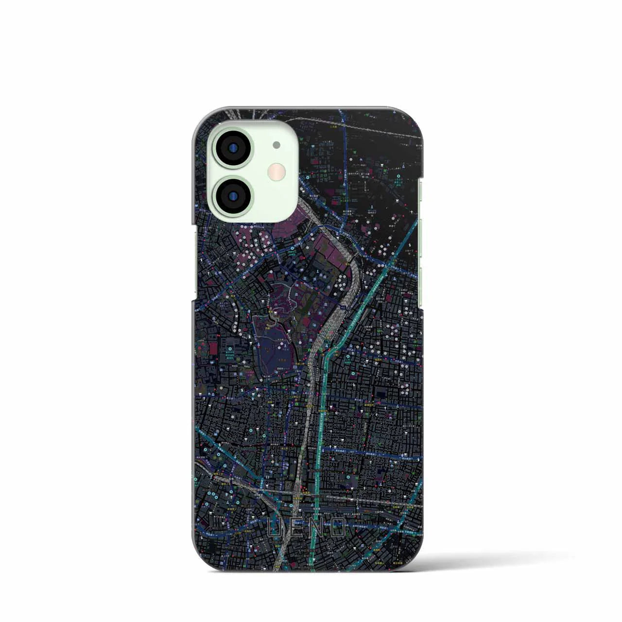 【上野(東京都)】地図柄iPhoneケース(バックカバータイプ)
