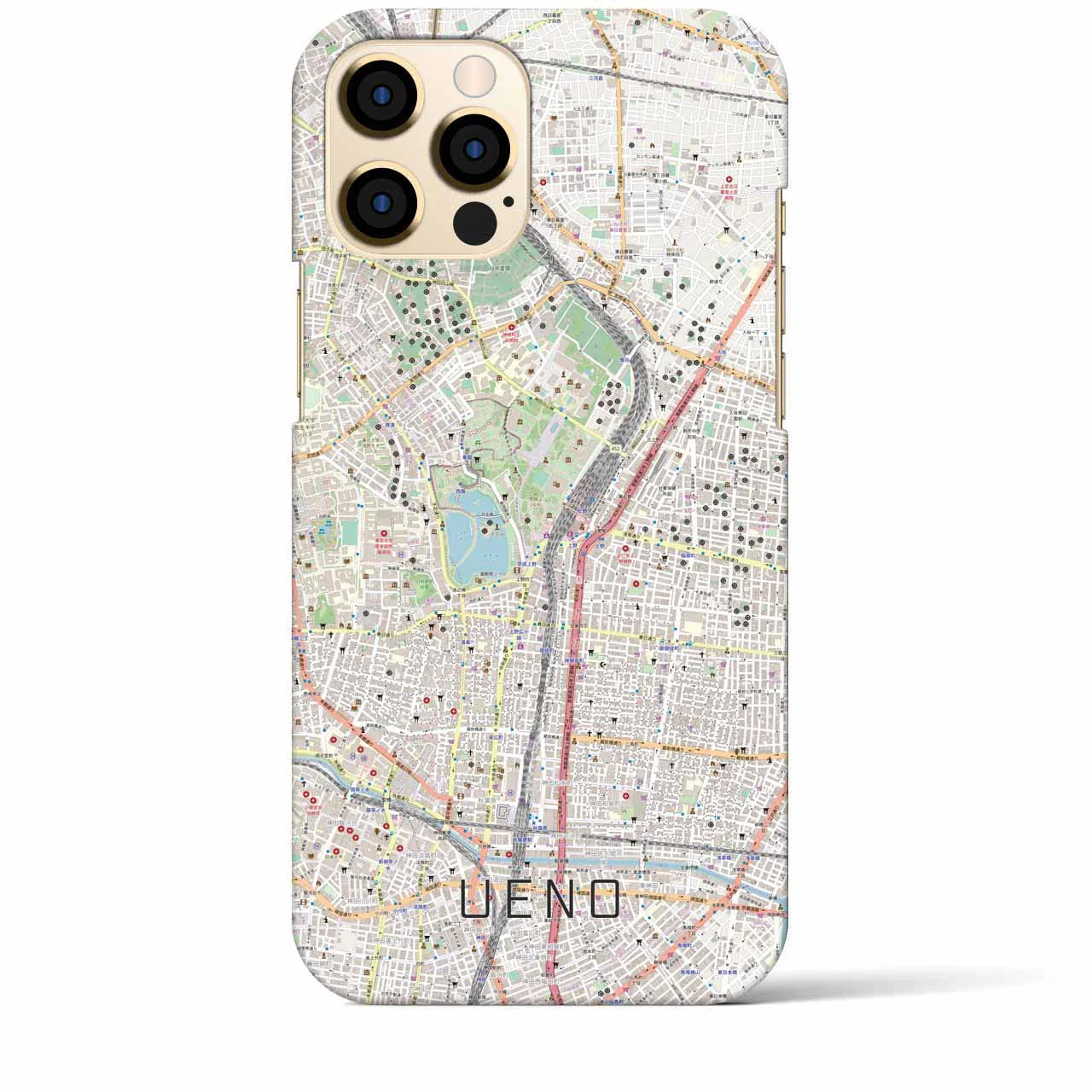 【上野(東京都)】地図柄iPhoneケース(バックカバータイプ)