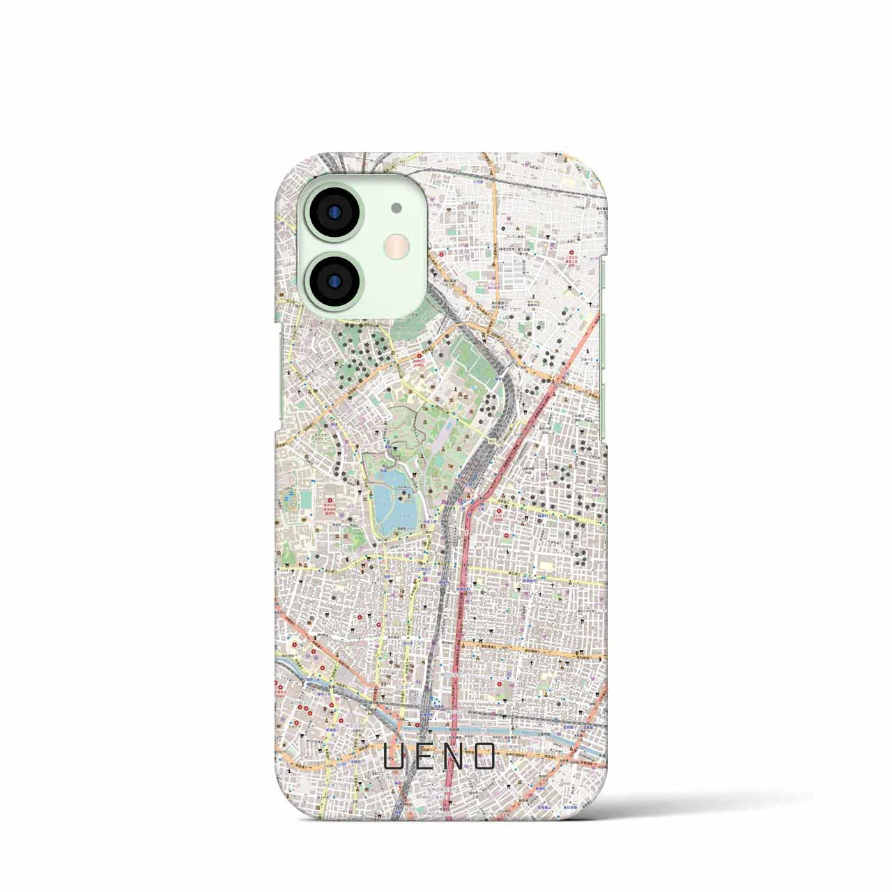 【上野(東京都)】地図柄iPhoneケース(バックカバータイプ)