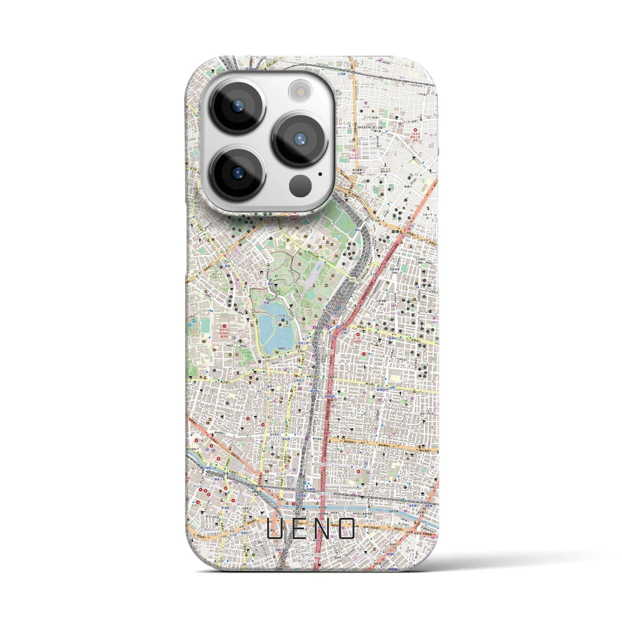 【上野(東京都)】地図柄iPhoneケース(バックカバータイプ)