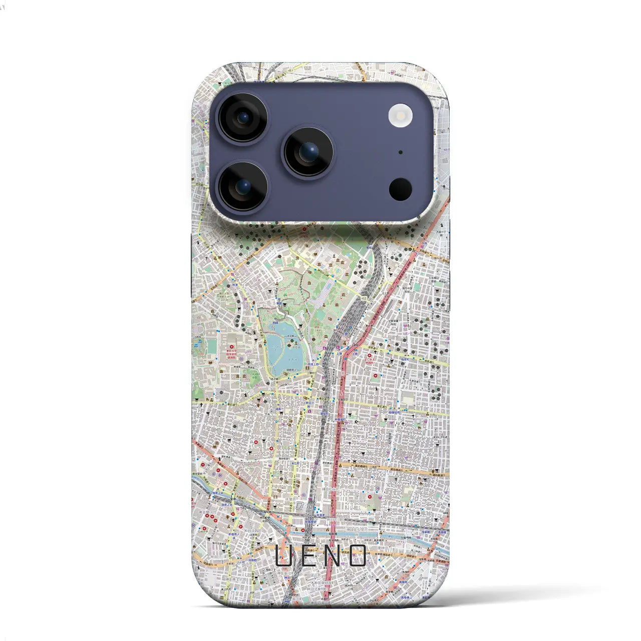 【上野(東京都)】地図柄iPhoneケース(バックカバータイプ)