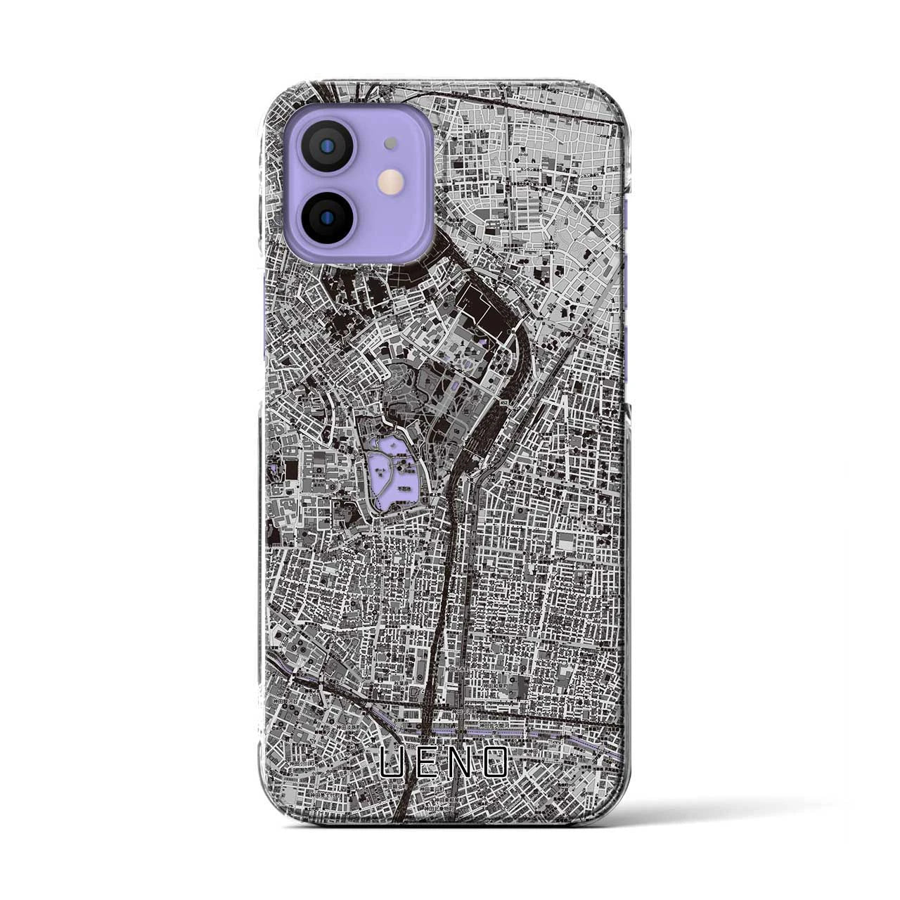 【上野(東京都)】地図柄iPhoneケース(クリアタイプ)