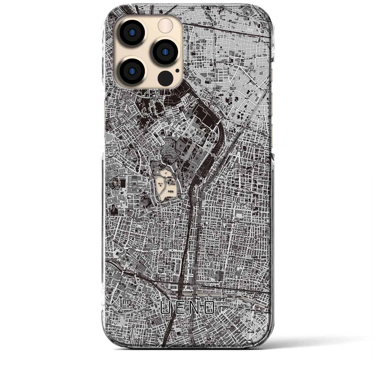 【上野(東京都)】地図柄iPhoneケース(クリアタイプ)