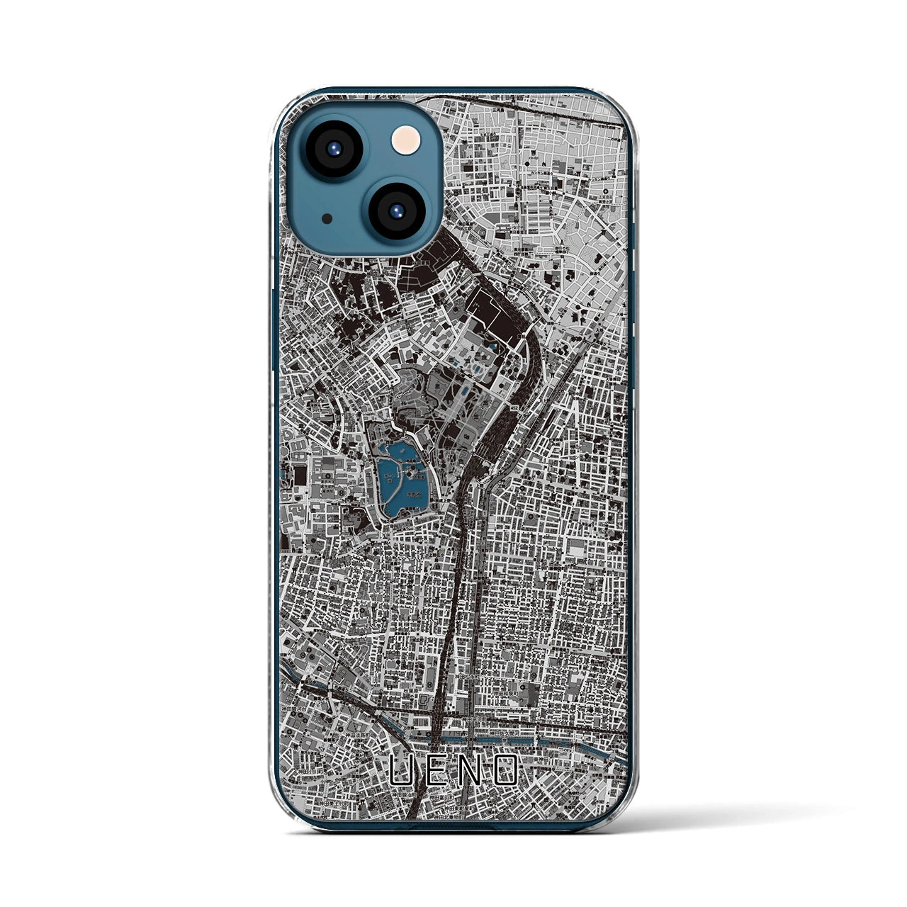 【上野(東京都)】地図柄iPhoneケース(クリアタイプ)
