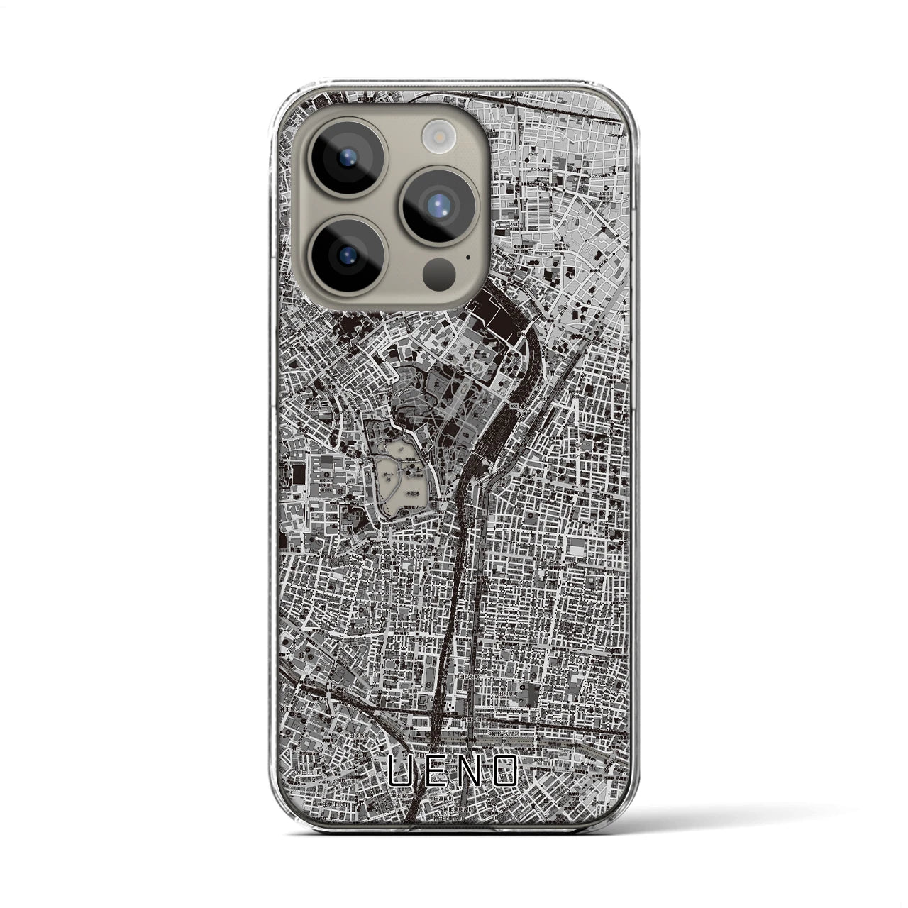 【上野(東京都)】地図柄iPhoneケース(クリアタイプ)