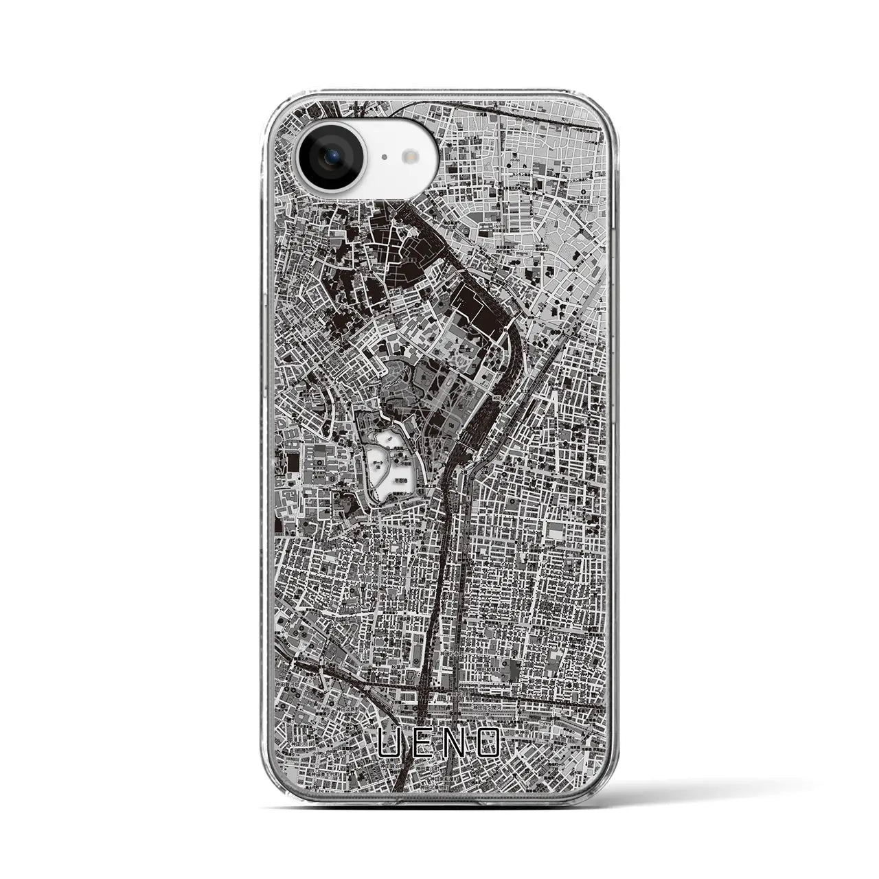 【上野(東京都)】地図柄iPhoneケース(クリアタイプ)