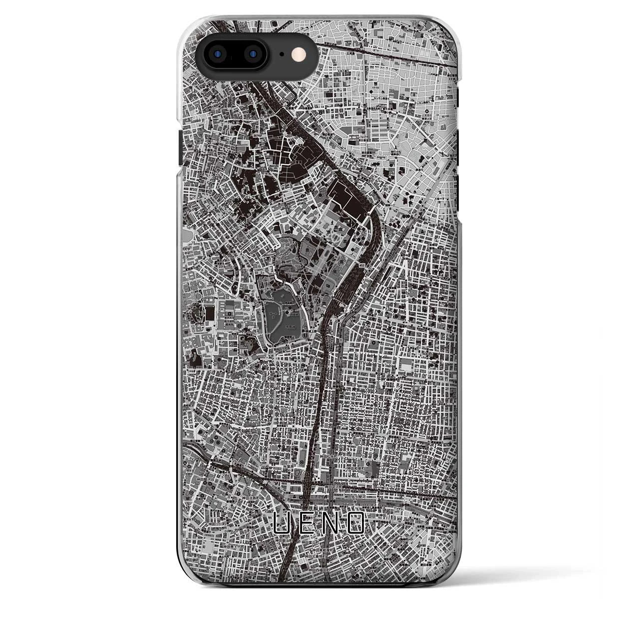 【上野(東京都)】地図柄iPhoneケース(クリアタイプ)